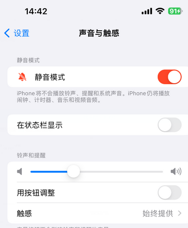 白马井镇苹果15Pro维修网点分享iPhone15Pro系列机型中隐藏静音图标 